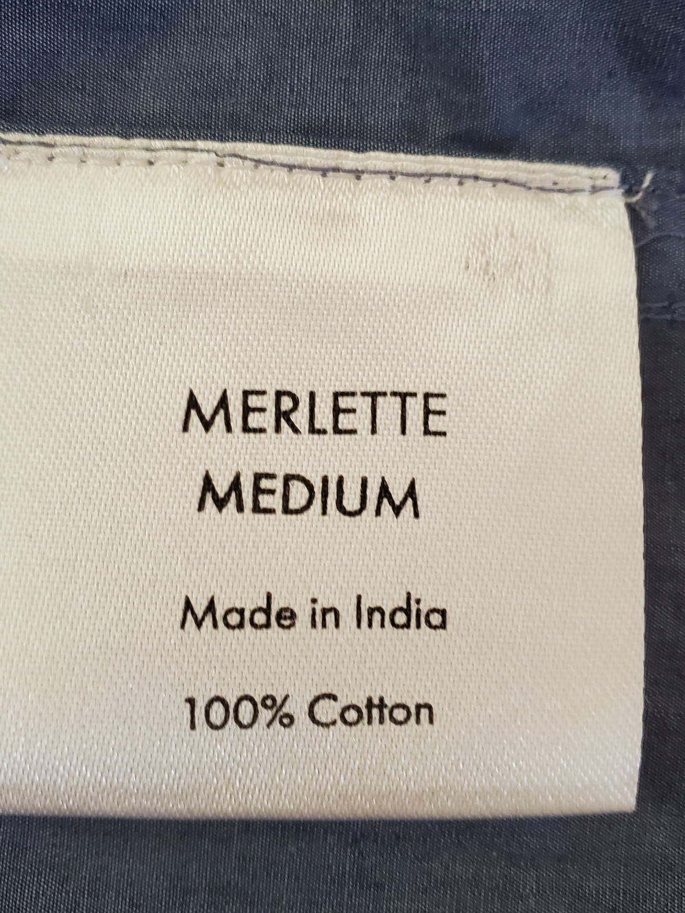 Merlette Blue Button-Front Blouse - Picture 5 of 6